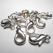 Ékszerkapocs, delfinkapocs 10 mm-es ezüst színű