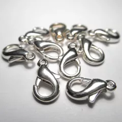 Ékszerkapocs, delfinkapocs 10 mm-es ezüst színű