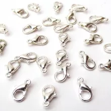 Ékszerkapocs, delfinkapocs 10 mm-es ezüst színű