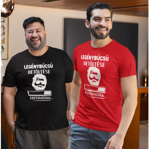Legénybúcsú betöltése folyamatban... póló Egyedi vicces legénybúcsú póló a bulira