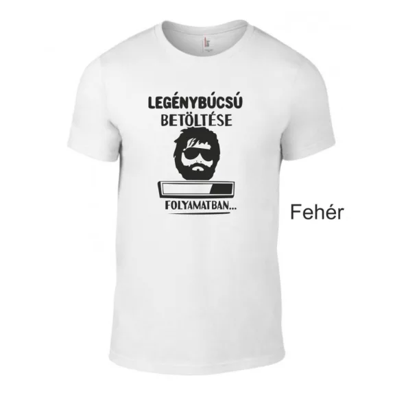 Legénybúcsú betöltése folyamatban... póló Egyedi vicces legénybúcsú póló a bulira