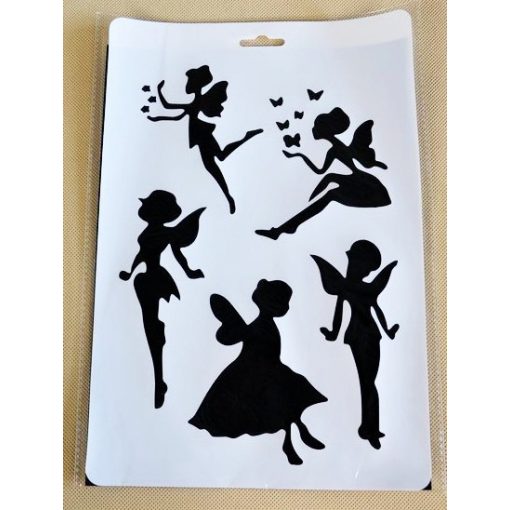 Stencil, Arc és testfestő sablon - Tündérek minták A4-es