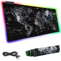 LED Világító Gamer Egérpad – Térkép Design