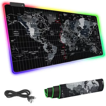 LED Világító Gamer Egérpad – Térkép Design