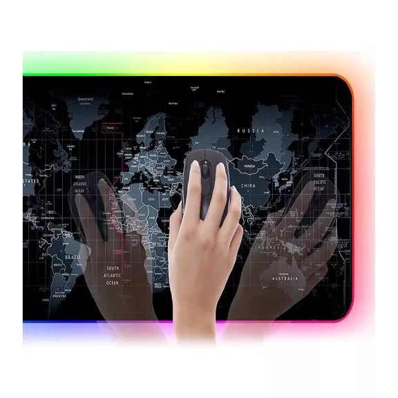 LED Világító Gamer Egérpad – Térkép Design