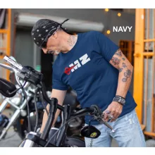 MZ logo póló, Motorradwerke Zschopau póló, retró motoros ajándék, veterán motor póló, NDK motoros ruházat,