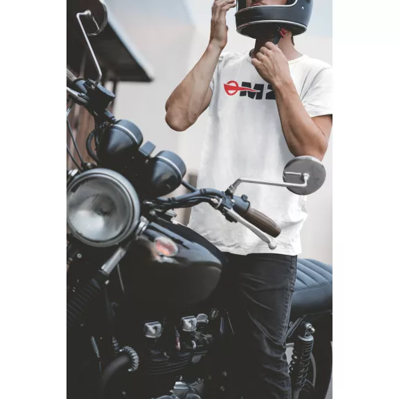MZ logo póló, Motorradwerke Zschopau póló, retró motoros ajándék, veterán motor póló, NDK motoros ruházat,