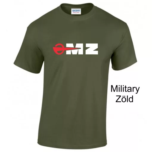 MZ logo póló, Motorradwerke Zschopau póló, retró motoros ajándék, veterán motor póló, NDK motoros ruházat,