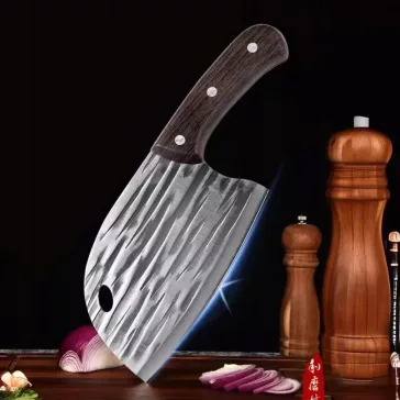 Foxter 25 cm-es japán stílusú aprító és séfkés ergonomikus fa markolattal.