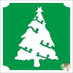 Csillámtetoválás sablon 5x5 cm - Karácsonyfa 470