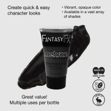 Mehron Fantasy FX Black (30ml) – Fekete krémfesték, vízbázisú kontúrozó és arcfesték