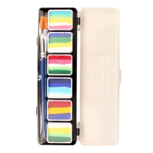 PXP 6x6 gramm "egymozdulat" csíkos paletta 6-os lapos ecsettel 43684