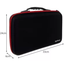 Soulima 22886 körömlakk-rendező tok, fekete színű, 60 flakon tárolására alkalmas, hordozható, merevített, cipzáras tároló kozmetikumokhoz és illóolajokhoz