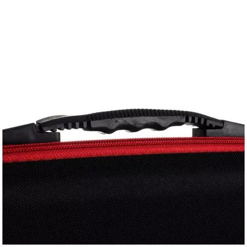 Soulima 22886 körömlakk-rendező tok, fekete színű, 60 flakon tárolására alkalmas, hordozható, merevített, cipzáras tároló kozmetikumokhoz és illóolajokhoz