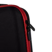 Soulima 22886 körömlakk-rendező tok, fekete színű, 60 flakon tárolására alkalmas, hordozható, merevített, cipzáras tároló kozmetikumokhoz és illóolajokhoz