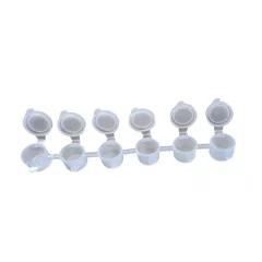Kupakos tégely, tároló 6x3ml