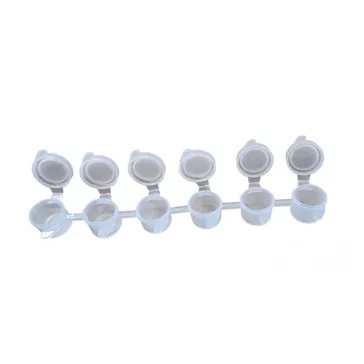 Kupakos tégely, tároló 6x3ml
