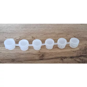 Kupakos tégely, tároló 6x3ml