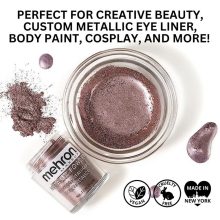 Mehron Metallic Powder Rose + - Mixing Liquid 