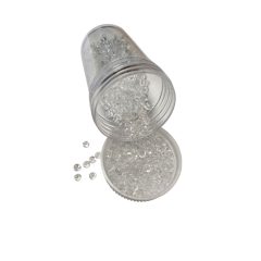Kásagyöngy - átlátszó 20g fehér 2 mm
