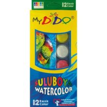 Vízfesték Mydido - 12 db-os nagygombos, ecsettel