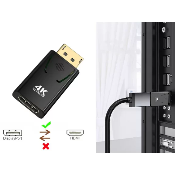 DisplayPort – HDMI 4K Ultra HD Átalakító