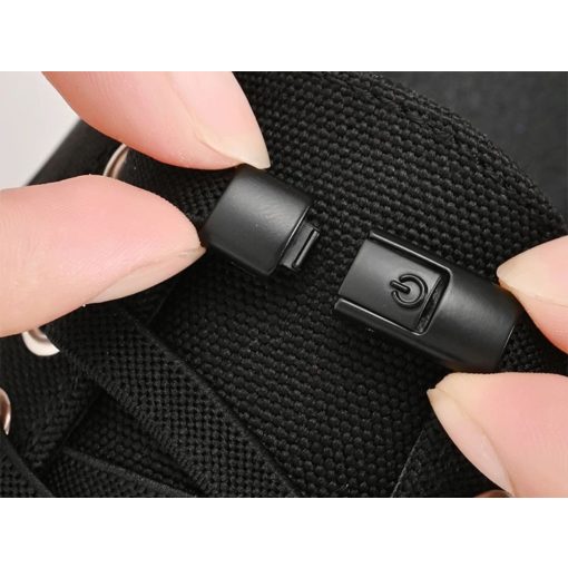 Kötés Nélküli Rugalmas Gumis Cipőfűző - Fekete