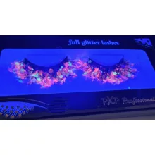 PXP Candy Luminous Chunky csillámos szempillák Calypso stílusú pink sárga 41424