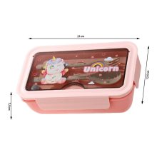 Uzsonnás Doboz Evőeszközzel Pink 21x12,5x7,5cm