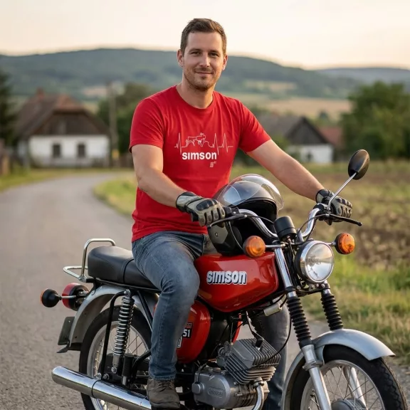 Simson S51 EKG Póló – Retro stílus a legendás motor szerelmeseinek