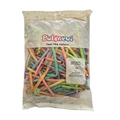 Modellező lufi 100 db/cs, pasztell vegyes szinek 260