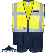 Vezetői Kéttónusú láthatósági mellény - SECURITY, RENDEZŐ felirattal