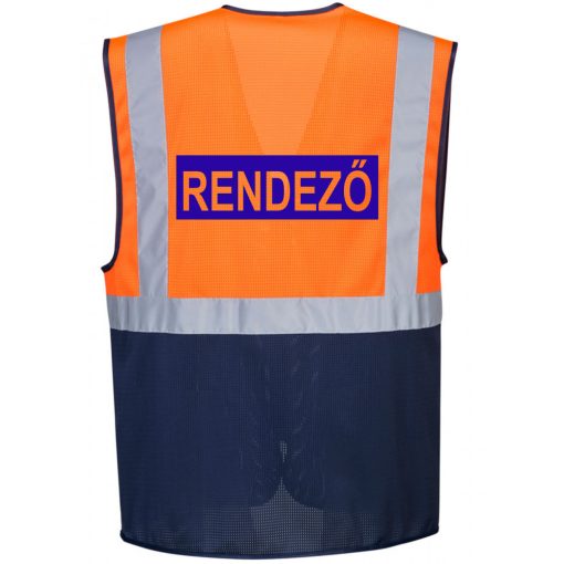 Vezetői Kéttónusú láthatósági mellény - SECURITY, RENDEZŐ felirattal