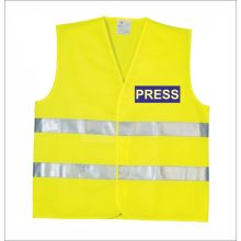 LÁTHATÓSÁGI BIZTONSÁGI MELLÉNY - PRESS felirattal.