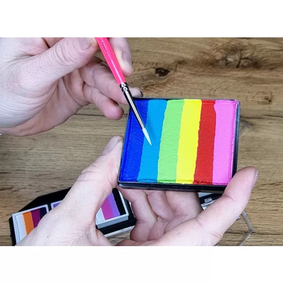 Leanne's Rainbow kerek arcfestőecset 2-es