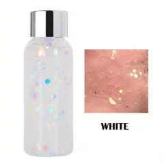   Laura Serna Chunky face and Body glitter gel - Fehér holografikus