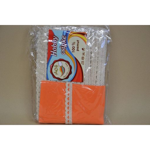 Csipke 100% pamut 1,2 cm-es bézs