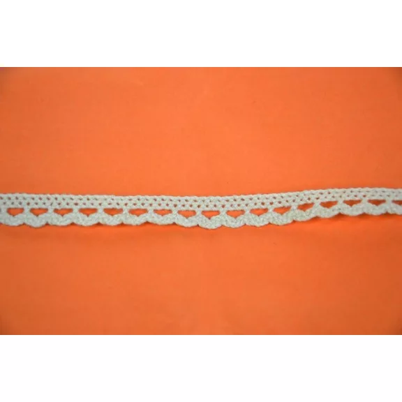 Csipke 100% pamut 1,2 cm-es bézs