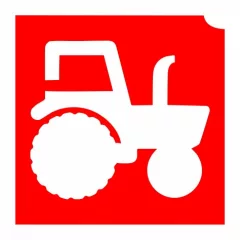 4x4cm Csillámtetoválás sablon Traktor 18