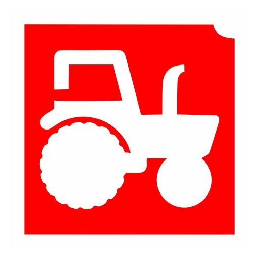 4x4cm Csillámtetoválás sablon Traktor 18