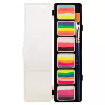   PXP "egymozdulat" 6x6 g UV-neon csíkos paletta 6-os lapos ecsettel 49976