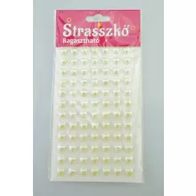 Strasszkő öntapadós 1cm  84 db-os - szív forma több színben