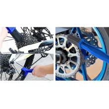 25 cm-es sötétkék motorkerékpár és kerékpár lánctisztító kefe
