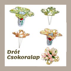 Drót Csokor alap - virág, két színben