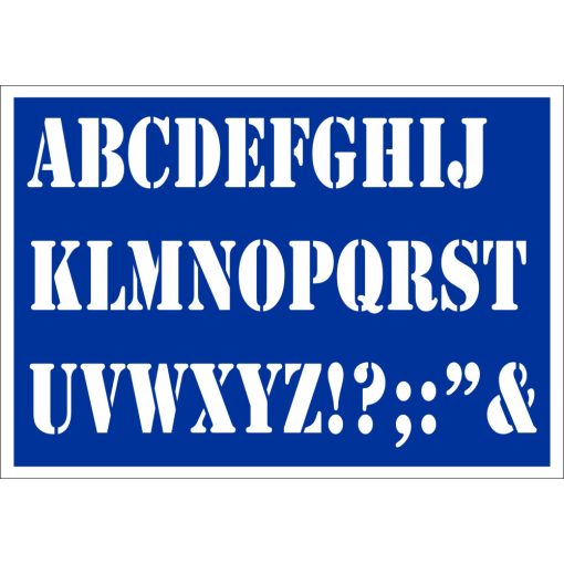Festősablon, Stencil Betűk, írásjelek A/5