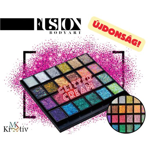 Fusion Glitter csillámkrém  Magic Sparkles 24 színű paletta