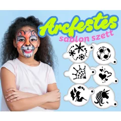 Arcfestő mini sablon szett 6db/cs