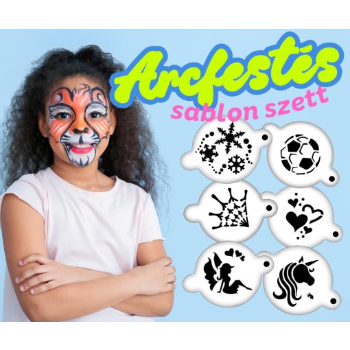 Arcfestő mini sablon szett 6db/cs