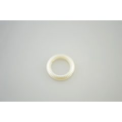 Akril gyöngy  karika - 10 db/cs,  gyöngy fehér