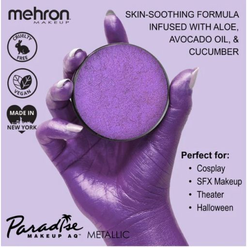 Mehron Paradise arcfesték 40g - Gyöngyház Lila  "Purple (Violine)"